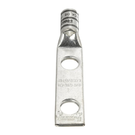 Panduit One-Hole Compression Lug, 1 to 2 in Stud, Standard Barrel, Copper, Black LCD2/0-12-X